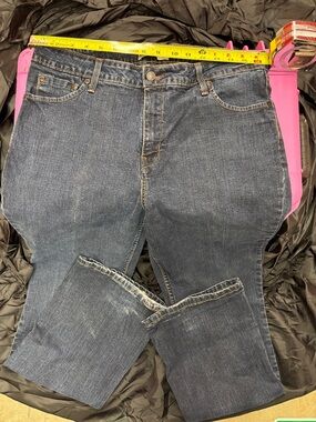 Levi's Dark Blue Denim Jeans with Tan Patch